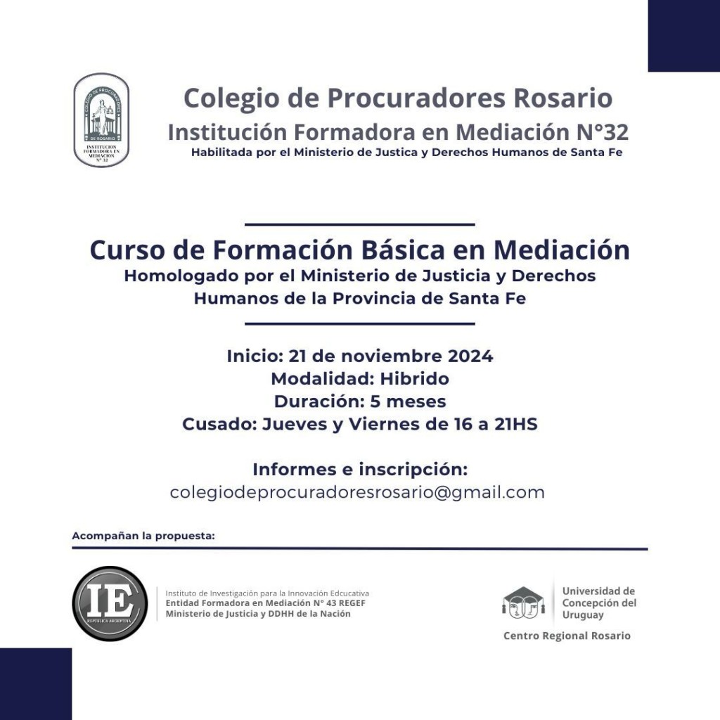 Curso de Formación Básica en Mediación