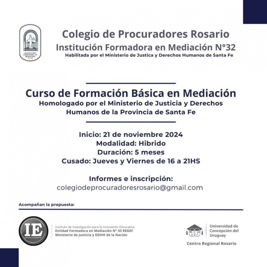 Curso de Formación Básica en Mediación